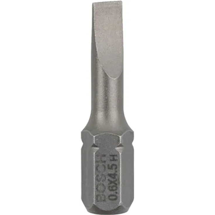 Bosch Schrauberbit Extra-Hart, S 0,6 x 4,5, 25 mm, 3er-P (2607001459)