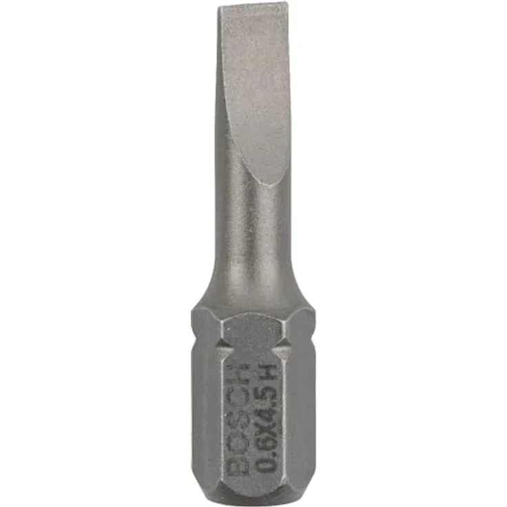 Bosch Schrauberbit Extra-Hart, S 0,6 x 4,5, 25 mm, 3er-P (2607001459) – Bild 1