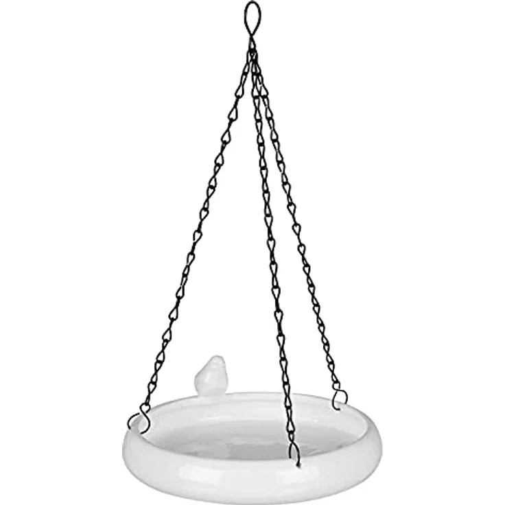 Trixie 55629 Vogeltränke hängend, Keramik, 500 ml/ø 21 cm, weiß – Bild 1