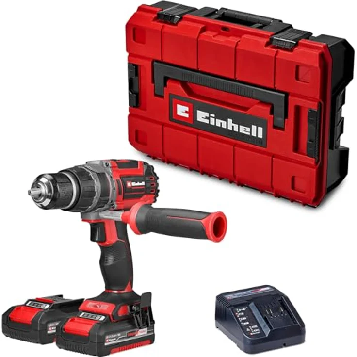 Einhell Professional Akku-Schlagbohrschrauber TP-CD 18/70 Li-i BL, 18 V, Brushless, 70 Nm, 2-Gang, inkl. 2x 2,0 Ah Akkus und Ladegerät, E-Case – Bild 1