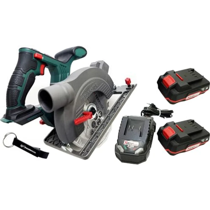HEADNMORE® Bundle - PARKSIDE® 20V Akku Handkreissäge PHKSA 20 und HEADNMORE® Schlüsselanhänger (2x2Ah Akku) – Bild 1