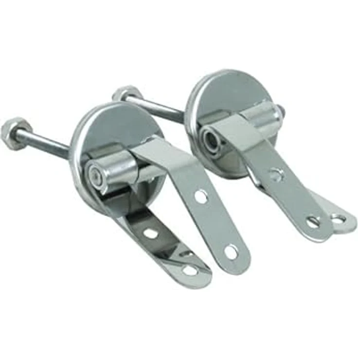 MSV WC-Sitz MDF, 45 cm x 37 cm x 5,6 cm, dunkelgrau, feuchtigkeitsbeständig mit stabilen Edelstahlscharniere – Bild 5