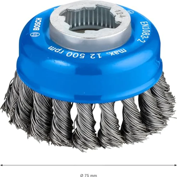 Bosch Professional gezopfte Topfbürste Heavy (für Metall, X-LOCK, Ø 75 mm, Drahtstärke 0,5 mm, für Ø125 mm) - Preisvergleich – Bild 4