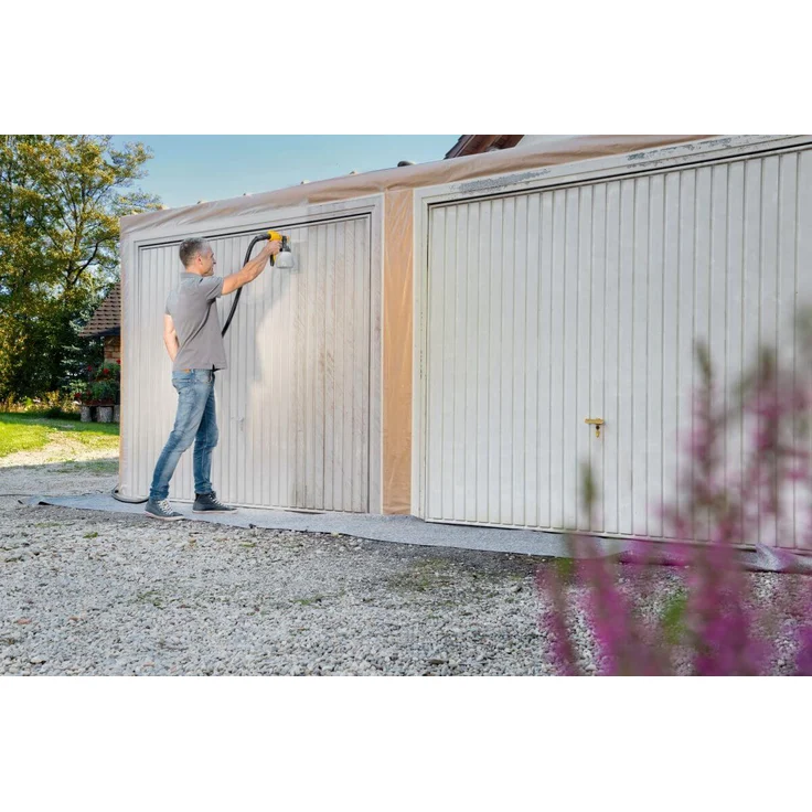 WAGNER Farbsprühsystem W 950 FLEXiO für Dispersions- und Latexfarben, Lacke & Lasuren, 15 m²/5 min, Behälter 800 ml, 630 W, Schlauch 3,5 m, Lanze, Selbstreinigung – Bild 5