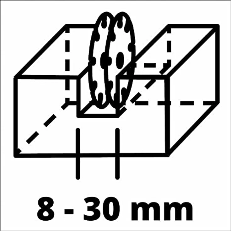 Einhell Mauernutfräse TE-MA 1500 W 4350735 mit 2 Diamant-Trennscheiben 30 mm Kabel 4 m 8500 U/min. – Bild 14