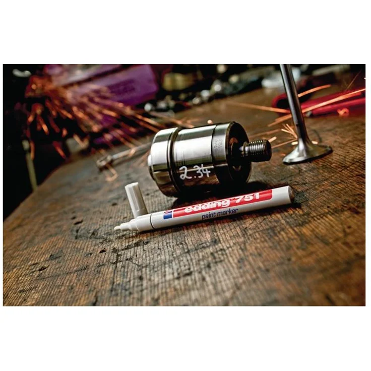 Edding Lackmarker 751 silber Strich-B.1-2mm Rundspitze EDDING VE: 10 – Bild 2