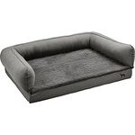 HUNTER LIVINGSTON Orthopädisches Hundesofa, Memoryschaum-Matte, rutschhemmend, M, anthrazit