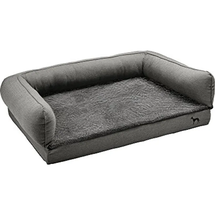 HUNTER LIVINGSTON Orthopädisches Hundesofa, Memoryschaum-Matte, rutschhemmend, L, anthrazit, 100 x 80 cm