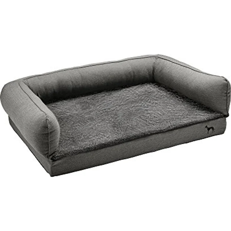 HUNTER LIVINGSTON Orthopädisches Hundesofa, Memoryschaum-Matte, rutschhemmend, L, anthrazit, 100 x 80 cm – Bild 1