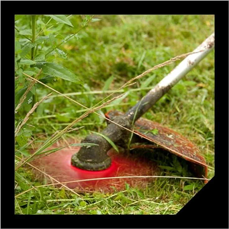 Oregon 295496-0 3-Zahn Dickichtmesser für dichte Vegetation, Buschwerk, Rot, 255 mm x 3,0 mm – Bild 7