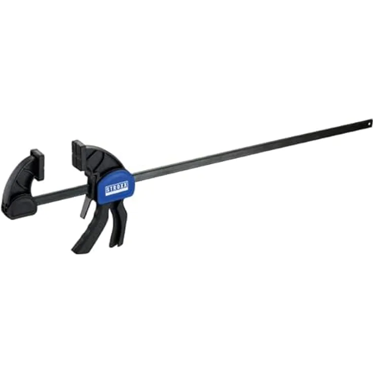 STROXX® 1x Einhandzwinge |Spannweite: 300mm| Klemmkraft je Zwinge: 159 Kg | Ausladung: 80mm | Schraubzwinge | Spanner | Zwinge | Einhandzwinge | mit Gummipads und Quick Release Funktion