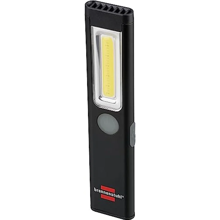 Brennenstuhl LED Akku Handleuchte PL 200 AC/LED Taschenlampe mit COB LED (200lm, inklusive USB C-Ladekabel, bis zu 12h Leuchtdauer, Inspektionsleuchte COB mit Magnet und Clip) – Bild 1