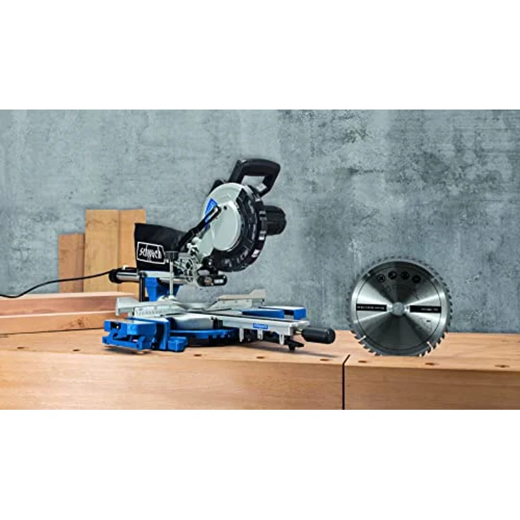 Scheppach Zug-, Kapp- und Gehrungssäge HM2000 SE Kreissäge Tischsäge 2000 Watt – Bild 1