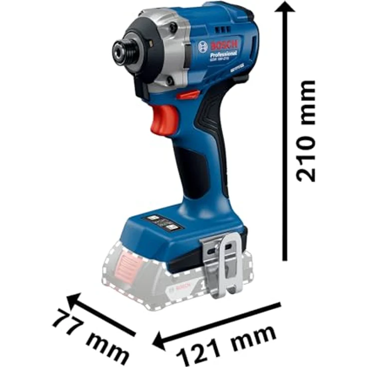 Bosch Professional 18V System Akku-Drehschlagschrauber GDR 18V-215 (ohne Akku/Ladegerät) - Effizienter Bits-Wechsel, ausgezeichnete Schraubleistung und lange Lebensdauer – Bild 2