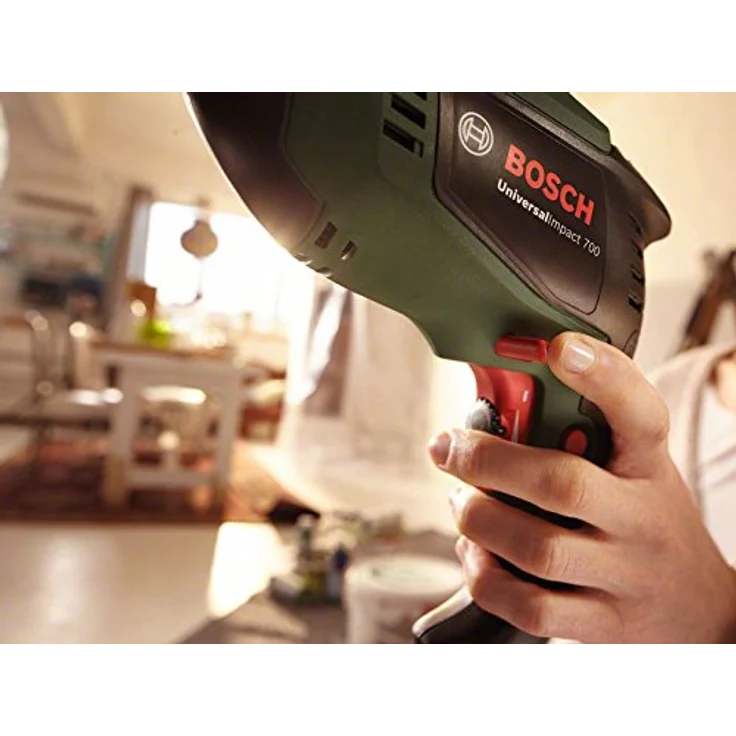 Bosch Schlagbohrmaschine UniversalImpact 700 DA (Bohrassistent, Zusatzhandgriff, Tiefenanschlag, Koffer, 700 Watt) – Bild 3