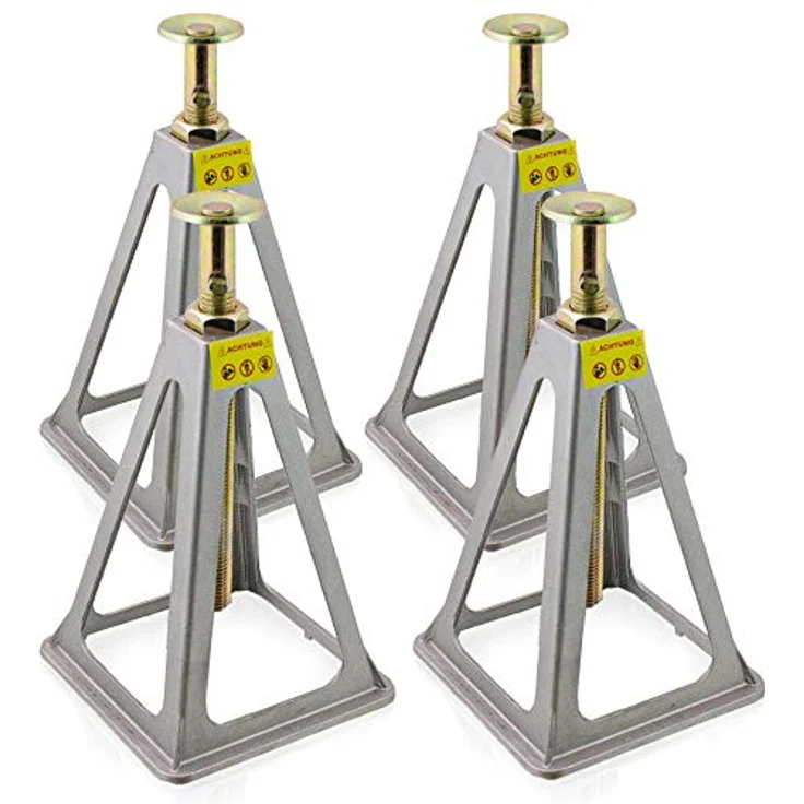 Bituxx Alu Unterstellböcke MS-17511, 4er Set mit 900 kg Tragkraft pro Bock, einstellbar von 28,5 cm bis 42,8 cm – Bild 1