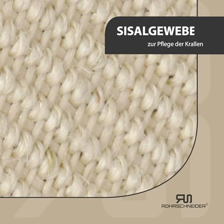 Rohrschneider Kratzbaum Marley | Katzenbaum mit Katzenhöhlen und Katzenkuschelnest| Sisal und Plüsch | 50 x 50 x 150 cm (Beige) – Bild 5