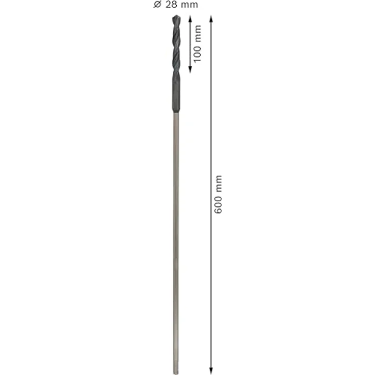 Bosch Pro Wood HSS Installationsbohrer, 14 x 100 x 600 mm, SDS Plus, für mehrschichtige Baumaterialien – Bild 2