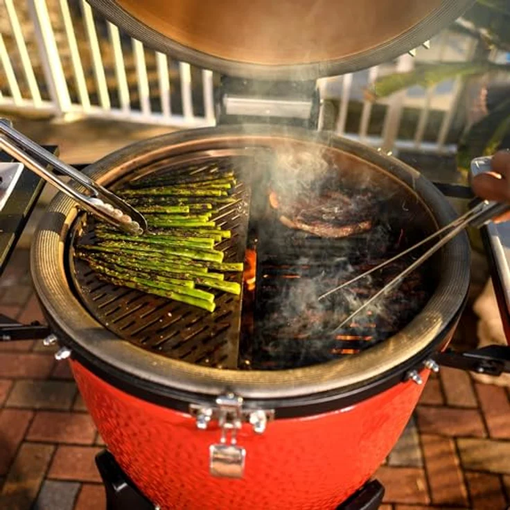 Kamado Joe Classic III Grill, rot/schwarz, Ø 46cm – Bild 2