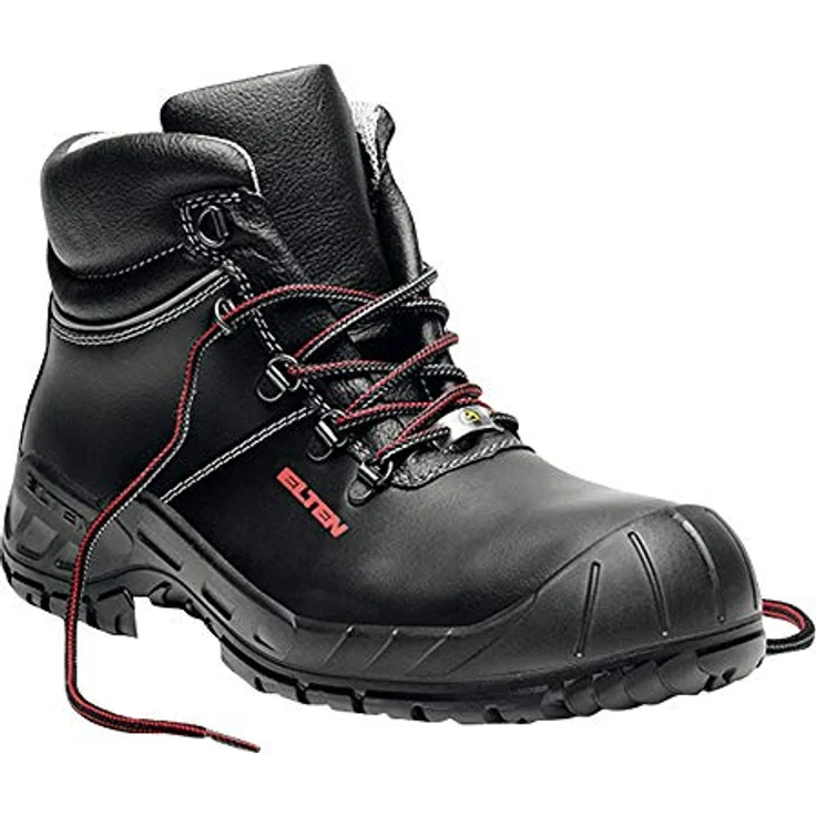 ELTEN Renzo Mid ESD S3 Sicherheitsschuh, rutschfeste SAFETY-GRIP Sohle, strapazierfähiges Rindleder, korrosionsbeständige Stahlzwischensohle – Bild 1