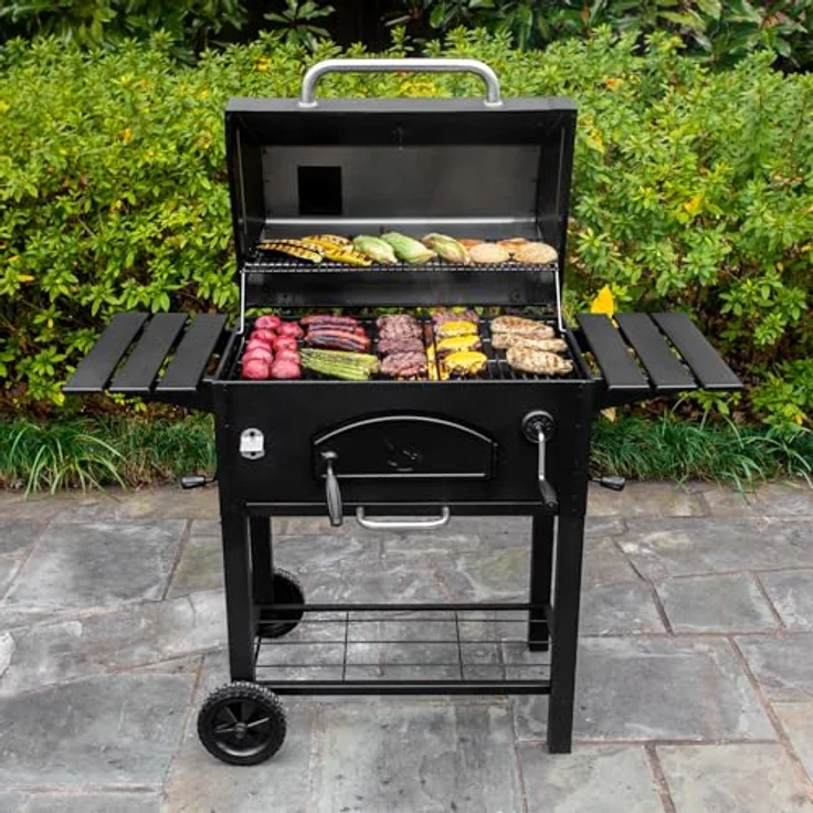Kamado Joe Char-Griller 30 Zoll Holzkohlegrill BBQ, robuste Gusseisenroste, EasyDump-Ascheauffangschale, doppelte Luftklappensteuerung – Bild 2