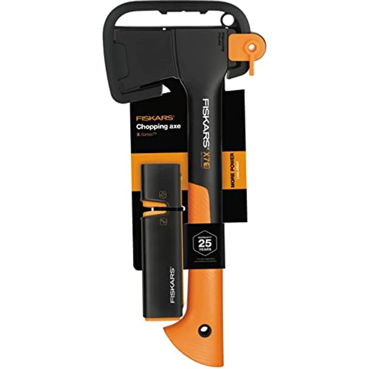 Fiskars Set Universalaxt X7-XS, Mit Axt- und Messerschärfer, Länge: 35,5 cm, Schwarz-Orange, 1020183 (Limitierte Auflage) – Bild 12