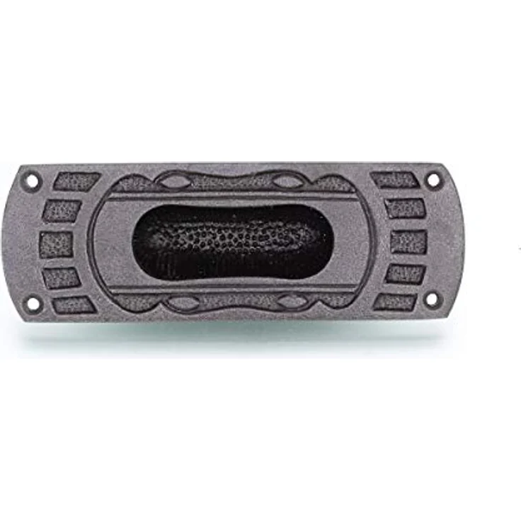 Antikas Griff für Schiebetür, Art Deco Muschelgriff, Eisen, Höhe 14 cm, Blau – Bild 1
