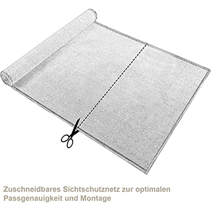 WOLTU Zaunblende Tennisblende 1x10m, 180 g/m² HDPE Schattiernetz mit 85% Sichtschutz, anthrazit, inkl. Kabelbinder – Bild 4