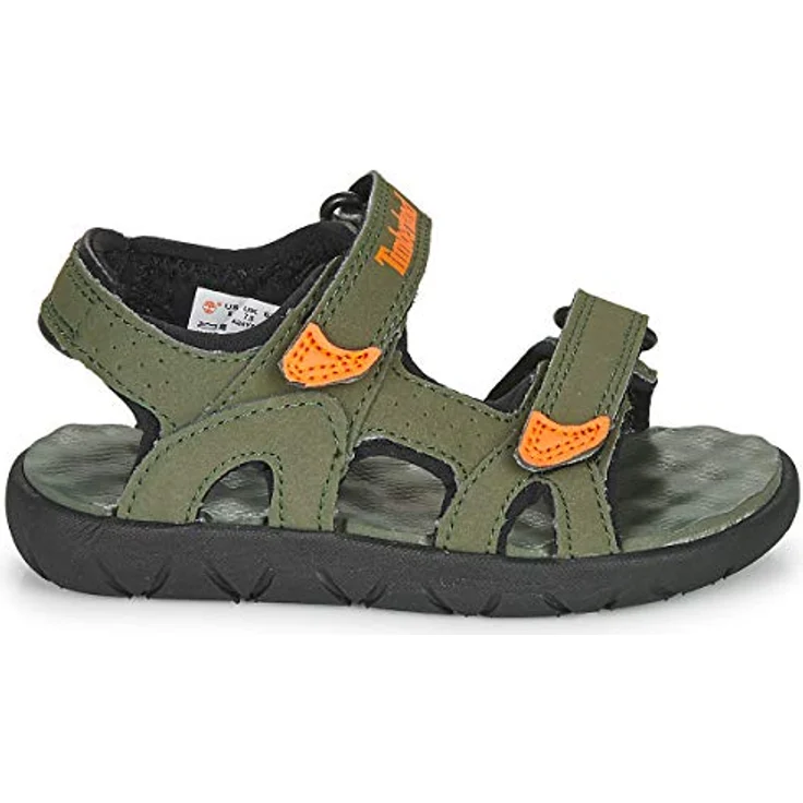 Timberland Kid's Perkins Row 2-Strap Sandal, Unisex, Sicherheitssandalen mit zwei Klettverschlüssen, Grün, (28) – Bild 2
