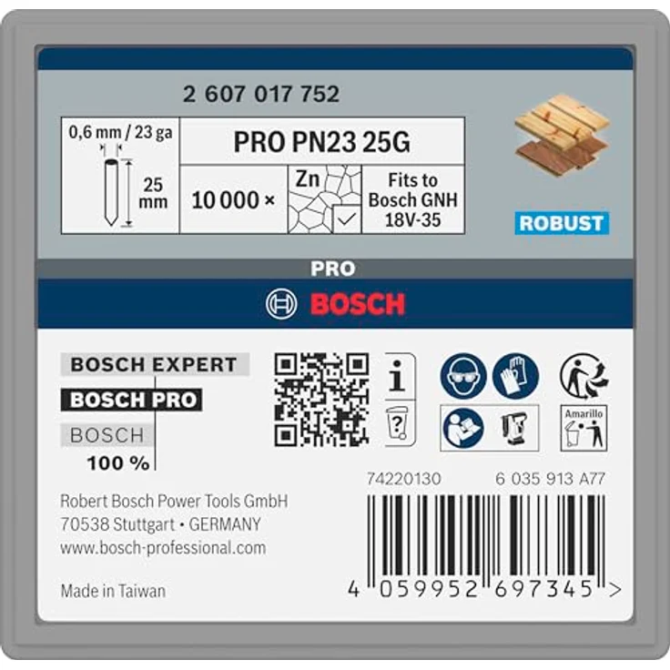 Bosch Accessories PRO PN23 G Stiftnägel für GNH 18V-35 Stiftnagler, 0,65 mm/23Ga, robust und langlebig – Bild 2