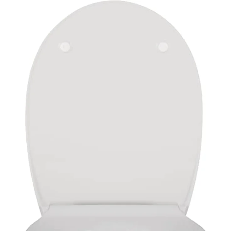 Calmwaters WC-Sitz Flach Absenkautomatik Weiß Duroplast O-Form Slim, antibakteriell, robust, abnehmbar, mit Edelstahl-Scharniere – Bild 9