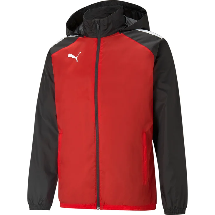 PUMA Teamliga All Weather Jack Herren - Rot, atmungsaktiv und wasserfest