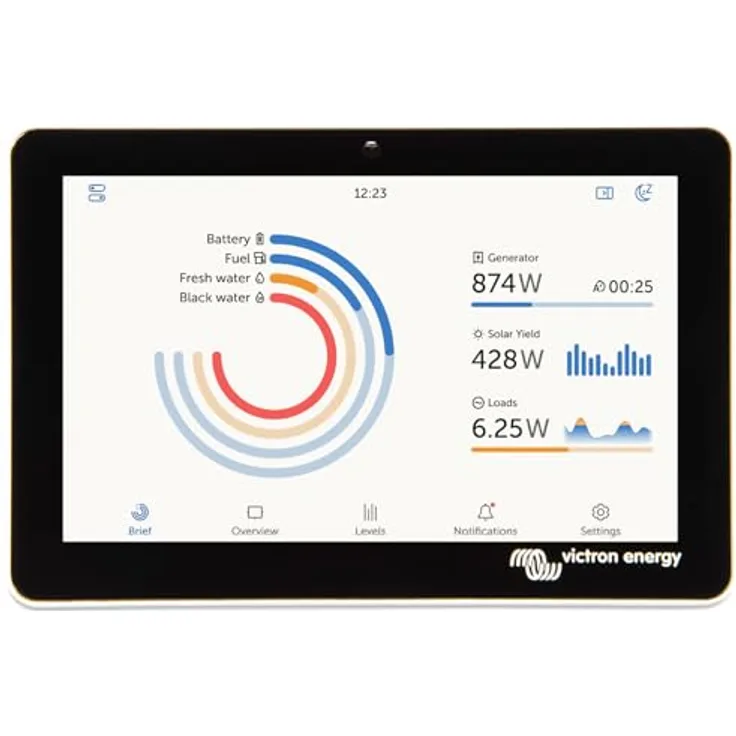 Victron Energy GX Touch 70, 7-Zoll Touchscreen Display für Cerbo GX, wasserdichtes Gehäuse, Multicolor