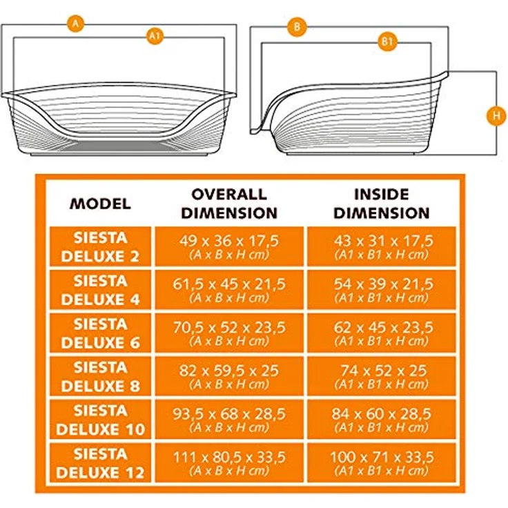 Ferplast Siesta Deluxe Hundebett Katzenbett, waschbar, atmungsaktiv, rutschfest, 74 x 48 x 25 cm, Taubengrau – Bild 5