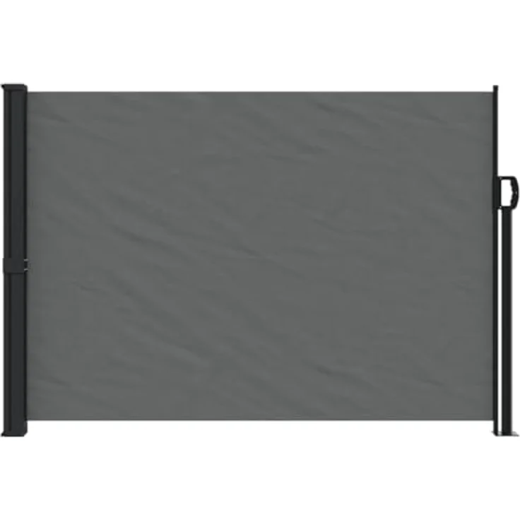 vidaXL Seitenmarkise, Wandmarkise mit PU-Beschichtung, Sichtschutz für Balkon Terrasse Garten, Windschutz Markise, Ausziehbar Anthrazit Polyester – Bild 3