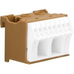 Hager KN10P Klemme flexibel, starr, 1 Stück, braun