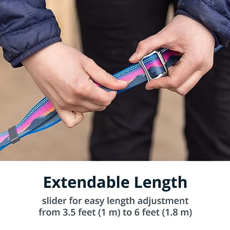 RUFFWEAR Crag EX Dog Lead, Extendable Premium Dog Leash, Comfortable Hand Held or Waist Worn Options, Lightweight & Portable with Integrated Reflectivity, Pet Accessories for Dog Walks, Midnight Wave – Bild 5