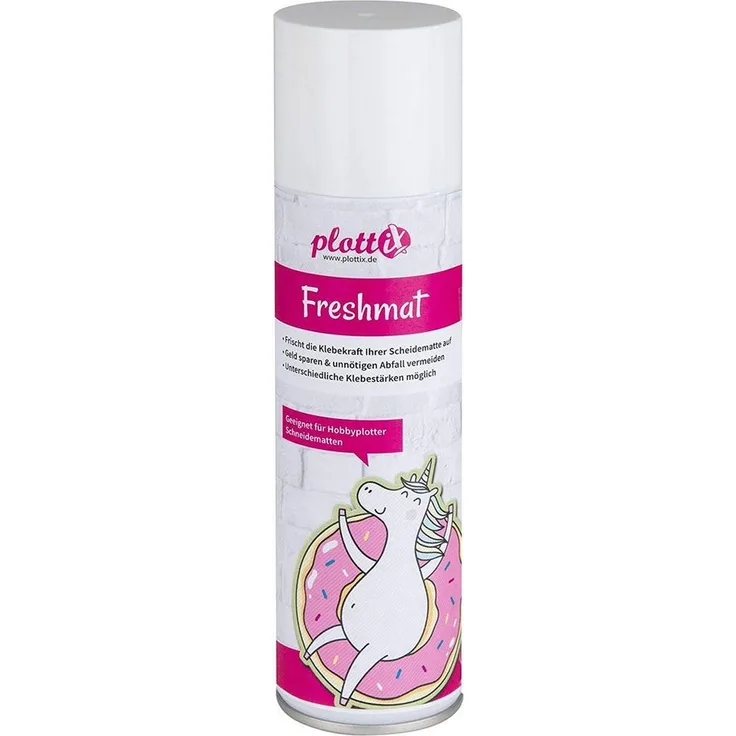 Plottix Freshmat Sprühlack Sprühkleber für Schneidematten, 250 ml, transparent, haftklebend