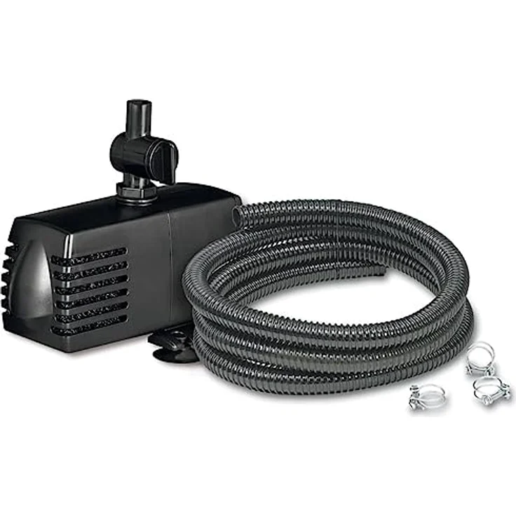Ubbink Anschlussset 'PondDecor Set 900', Wasserspeier-Anschlussset mit 900 l/h Pumpe, 3 m Schlauch (Ø 13 mm) und Schlauchklemmen – Bild 2