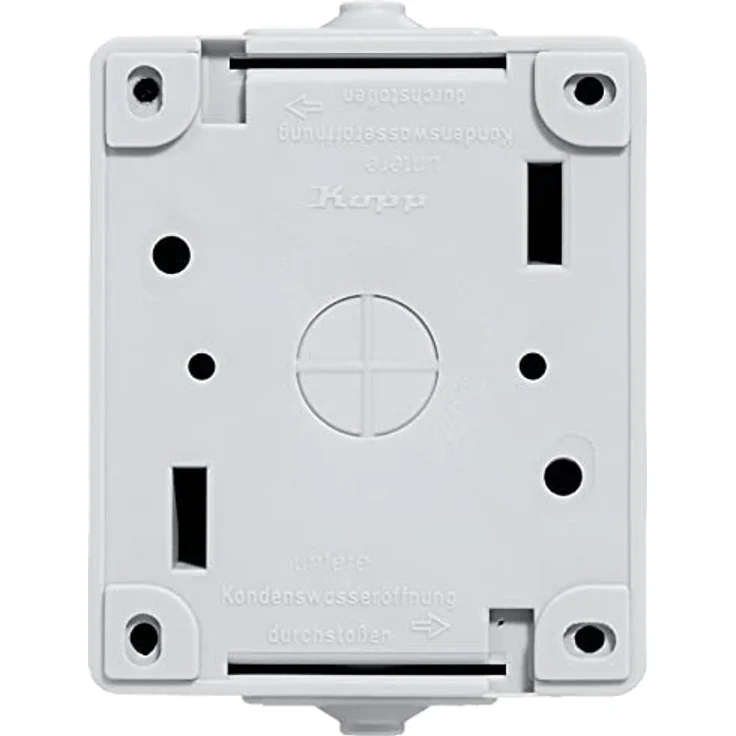 Kopp Abdeckrahmen 563648004, Aufputz mit Schraubbefestigung, grau, Schutzart IP44 – Bild 2