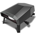 Grillfürst Gas Pizzaofen 305, mit drehbarem Cordierit-Pizzastein, bis 400 °C und klappbaren Füßen, mattschwarz