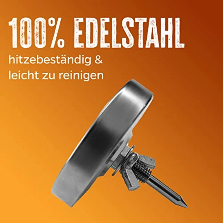 Grillfürst BBQ Deckelthermometer Therm 260 - Einbau Grillthermometer für Grill, Smoker oder Räucherofen, Ø 6,5 cm – Bild 4