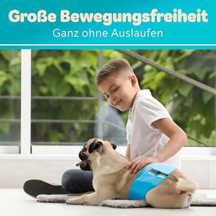 HUND IST KÖNIG® Hundewindeln für Rüden [3 STK] Saugstarke Hundewindeln Rüde | Bequeme Hunde Windeln bei Inkontinenz Hund - Rüdenwindel waschbar | Hundewindel leicht zu reinigen – Bild 2