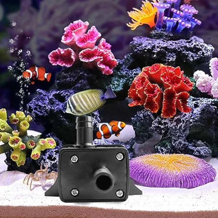 Retoo Mini Wasserpumpe 12V, Submersible Aquariumpumpe 240L/H 4.8W, Brushless Klein Tauchpumpe, Springbrunnenpumpe, Kreiselpumpe, Düsendurchmesser 8 mm, Ohne Stecker, - Preisvergleich – Bild 4