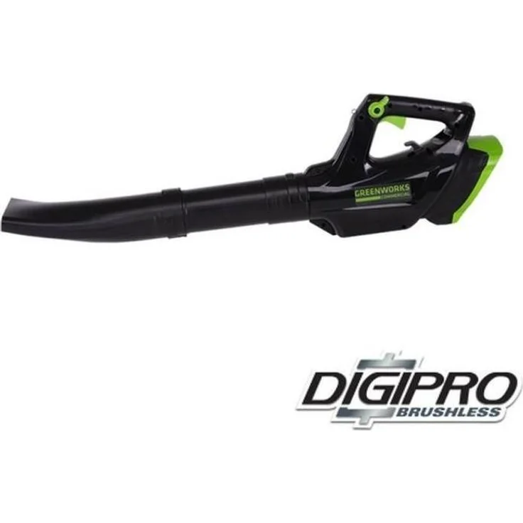 Greenworks GC82BLB, Batterieblattgebläse 82 V mit 230 km/h Blasgeschwindigkeit und 600 cfm Luftvolumen - ohne Batterie und Ladegerät