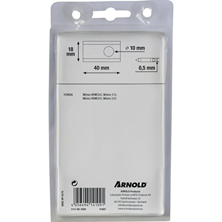 ARNOLD 1111-H5-1009 TiN-Cut AR3 Ersatzklingen passend für Honda Miimo Mähroboter, 9 Stück – Bild 4