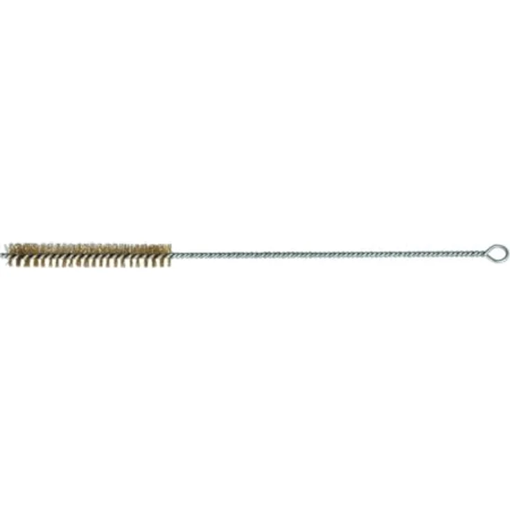 Lessmann Zylinderbürste mit Öse, Ø 6 mm, Messingdraht-Besatz, 300 mm Gesamtlänge, zur Reinigung und Entgratung von Rohren und Bohrungen, Made in Germany – Bild 1