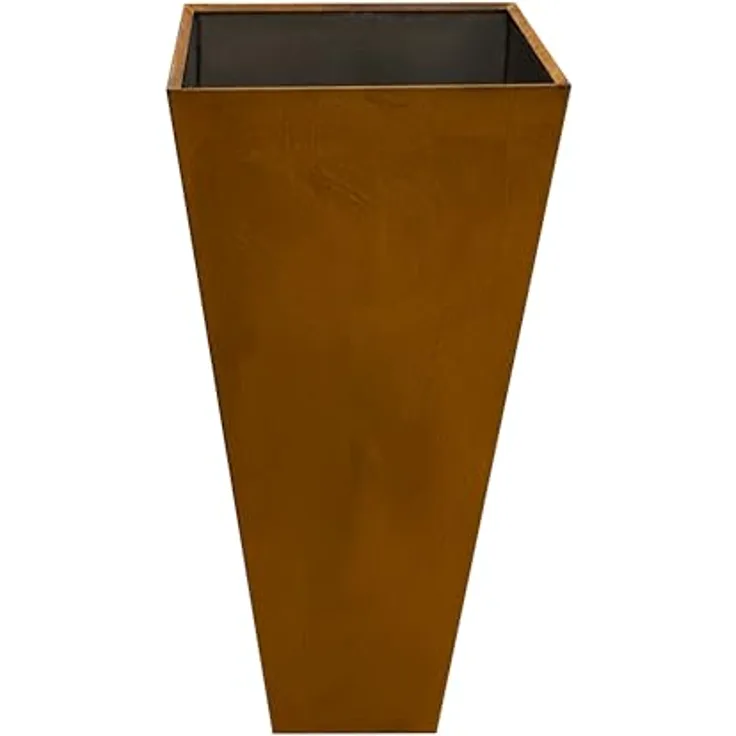 Köhko Designer-Pyramidenkübel aus Cortenstahl Vina Höhe von 75cm in Edelrost-Optik