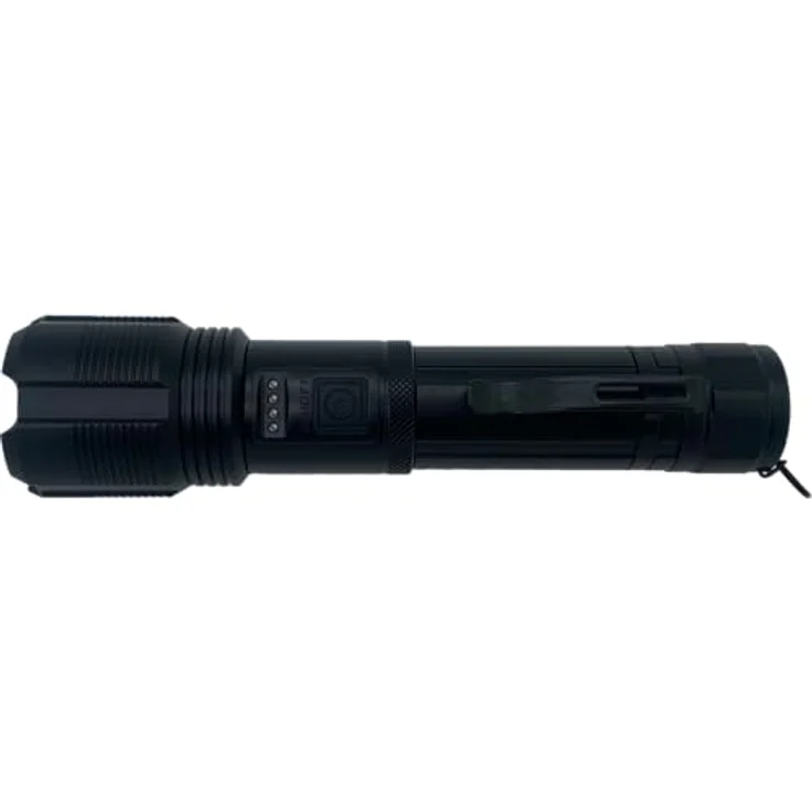 Berger + Schröter | Dreifunktions LED-Taschenlampe, Weiß, 940nm IR, 395nm UV Schwarzlicht, Aufladbar inkl. Akku, 25 mm Durchmesser, Schwarz mit Gürtelclip – Bild 2