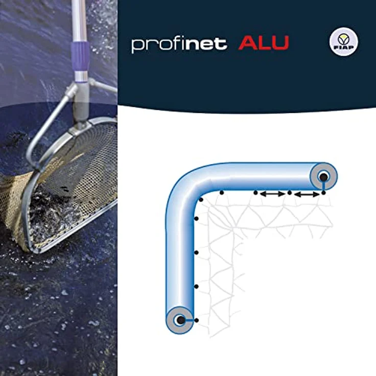 FIAP profinet ALU 300 MW, Profi Fischkescher mit 5 mm Maschenweite, Aluminium, ohne Kescherstiel, max. Tragkraft 15 kg – Bild 3